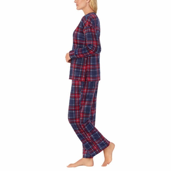 Plaid Long Sleeve Pajama Nautica Set - Red and Blue medium - Picture 5 of 11